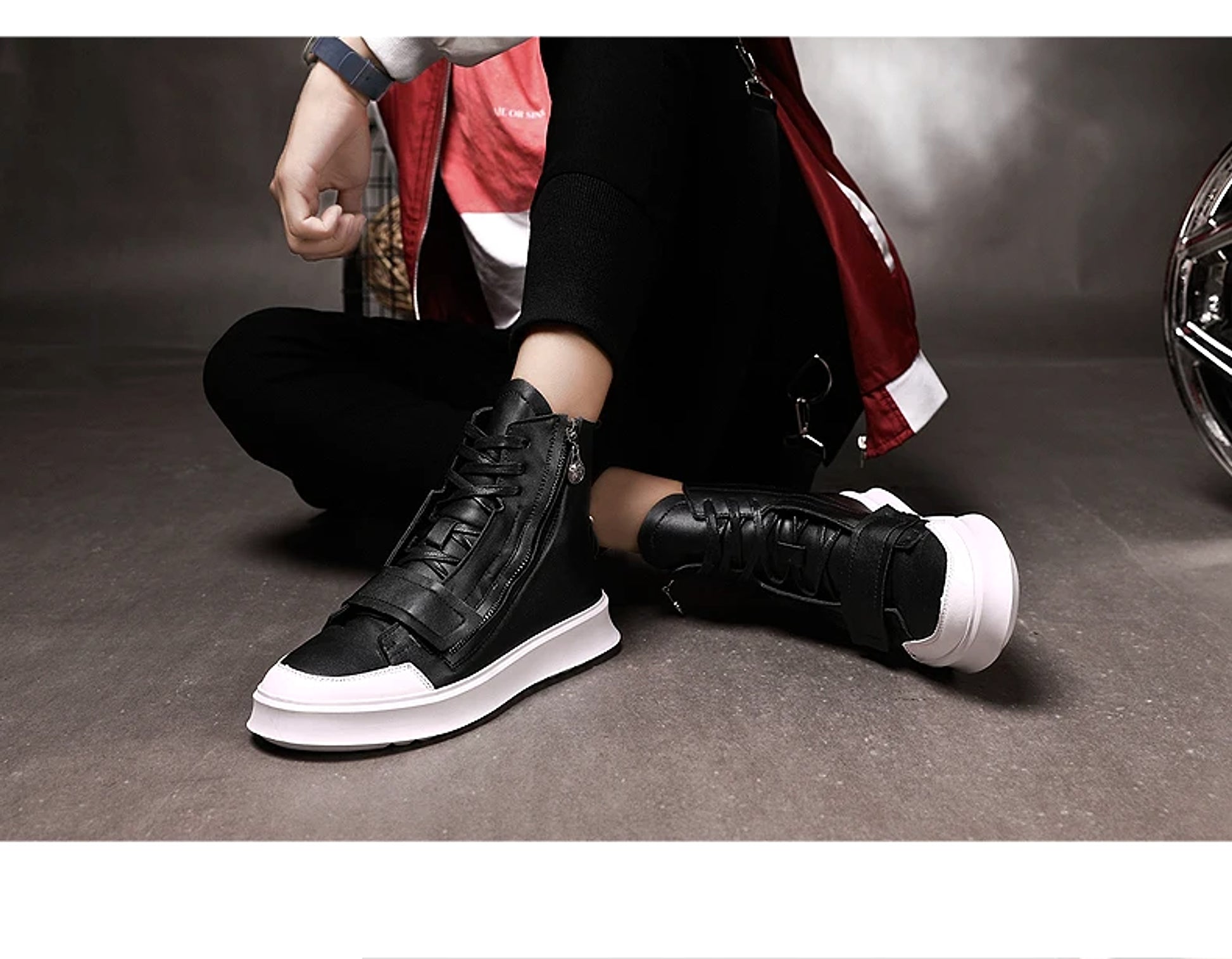 PU leather Men Boots Winter Ankle Boots - enhanced image 9