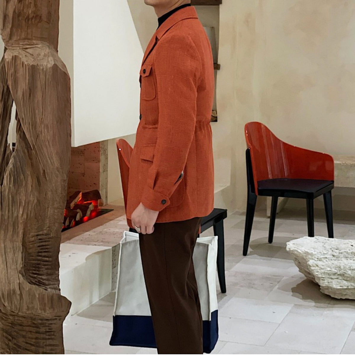 CinchForme™ – Retro Waist-Cinched Casual Suit Jacket - enhanced image 9