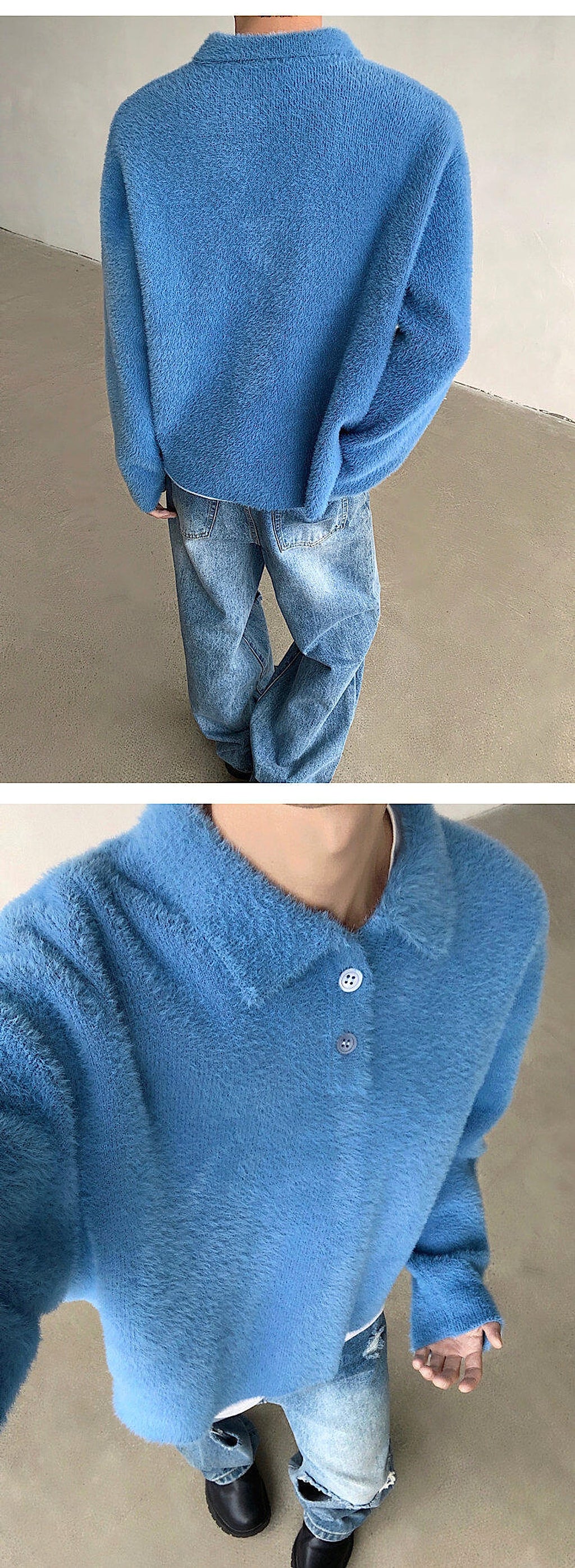 Skin-friendly Mohair Pullover Sweater - enhanced image 9