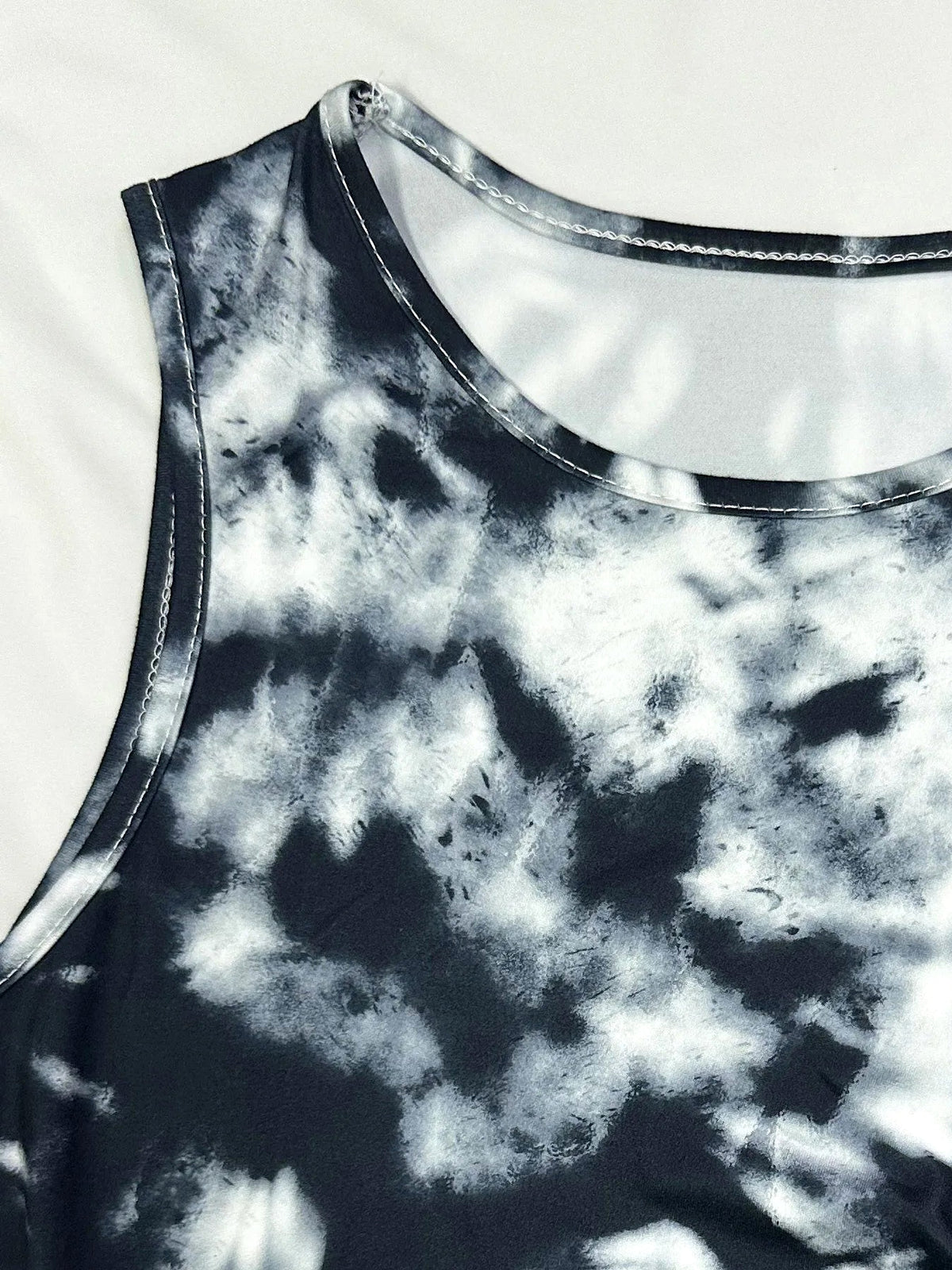 Sleeveless Tie Dye Bodycon Maxi Dress - enhanced image 9