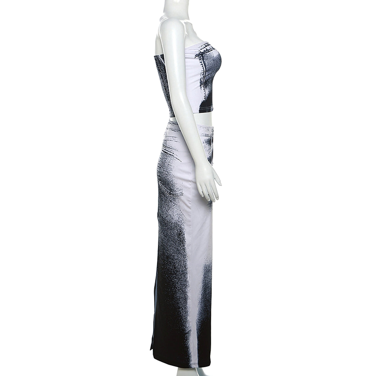 Slim-fit Sheath Split Skirt - enhanced image 9