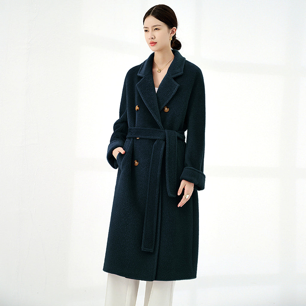 Solid Sail Sheep Camel Coat – Luxury & Warmth for Winter Elegance - enhanced image 9