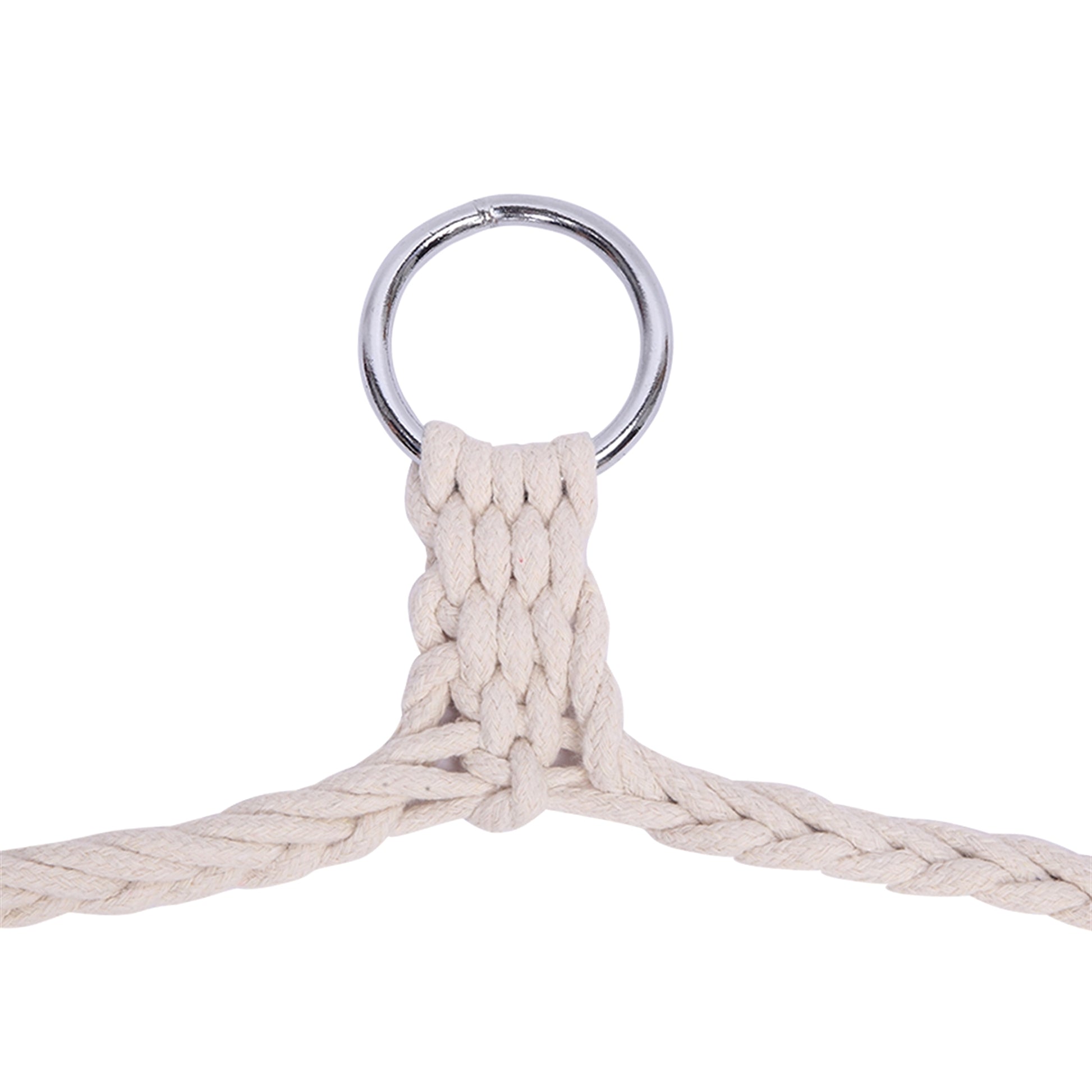 SolunaWeave™ – Cotton Rope Hanging Chair (Beige) - enhanced image 9