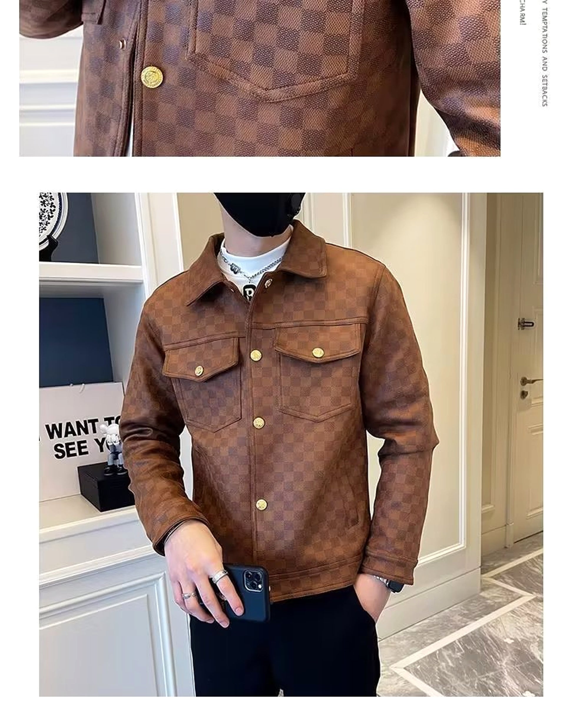 Spring And Autumn Collar Jacket Fashion Men - enhanced image 9