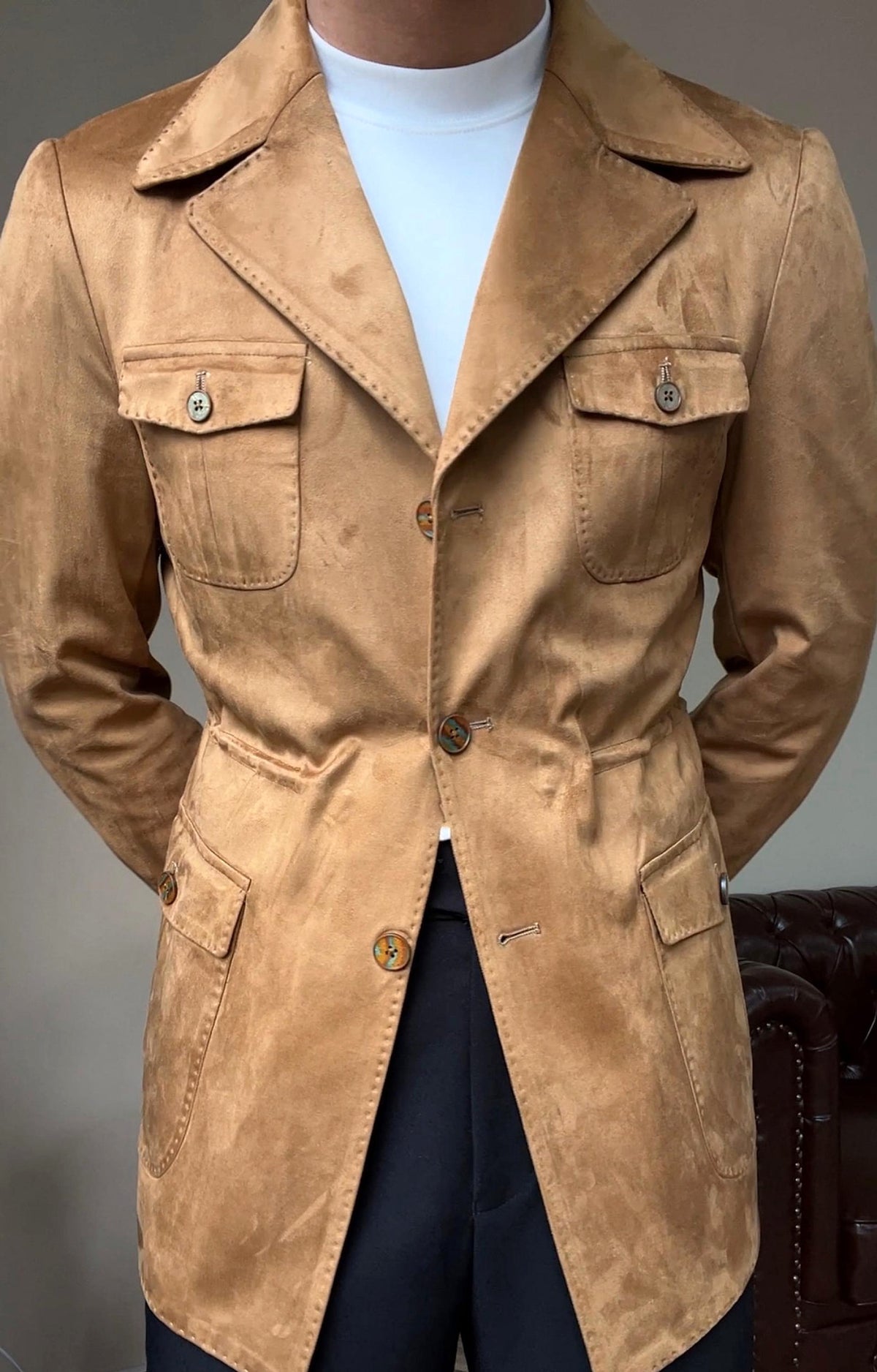 VeluttoRetro™ – Suede Velvet Classic Jacket - enhanced image 9