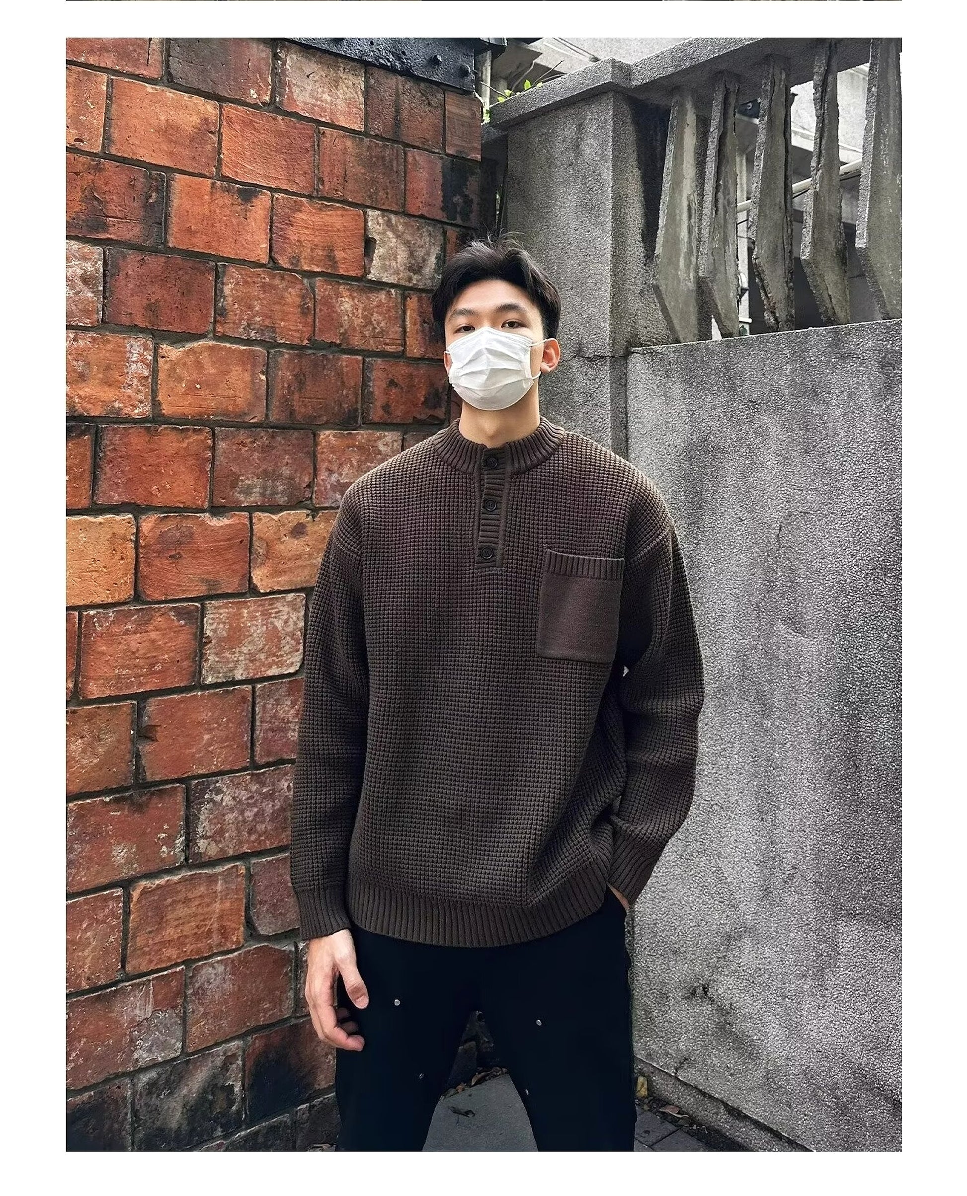 Sweater Men's Long-sleeved Knitted Top - enhanced image 9