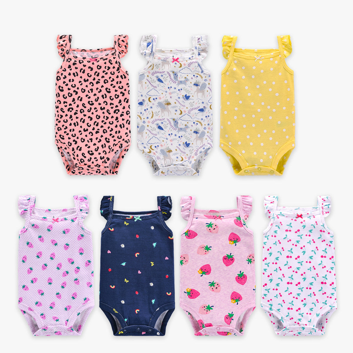 TinyJoy™ – Summer Cotton Romper Set for Baby Girls - enhanced image 9