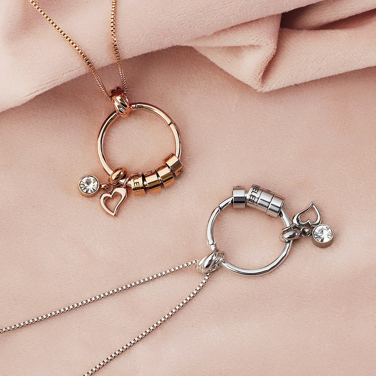 Trendy Love Pendant Exclusive Lettering Necklace With Diamonds - enhanced image 9