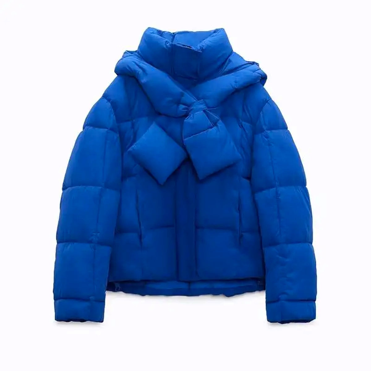 Warm Detachable Cotton With Scarf Jacket Women - enhanced image 9