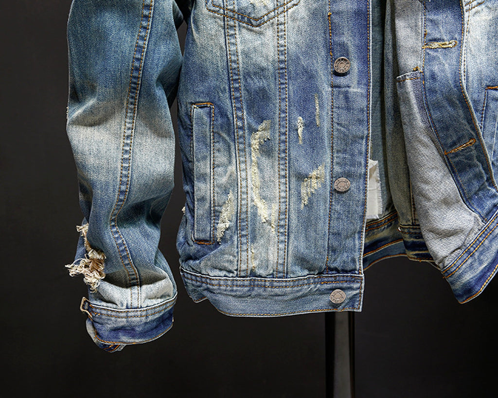 A.1 Washed Denim Jacket Tops Outerwear Men - enhanced image 9