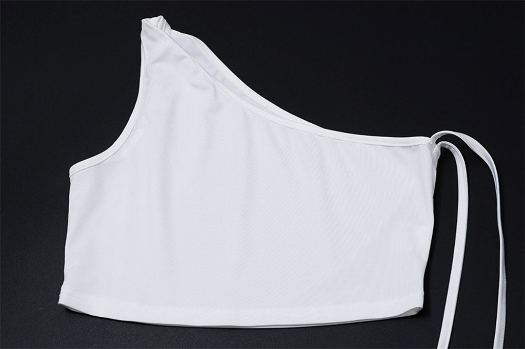 Women's Off-the-shoulder Navel High Slit Suit Set - enhanced image 9