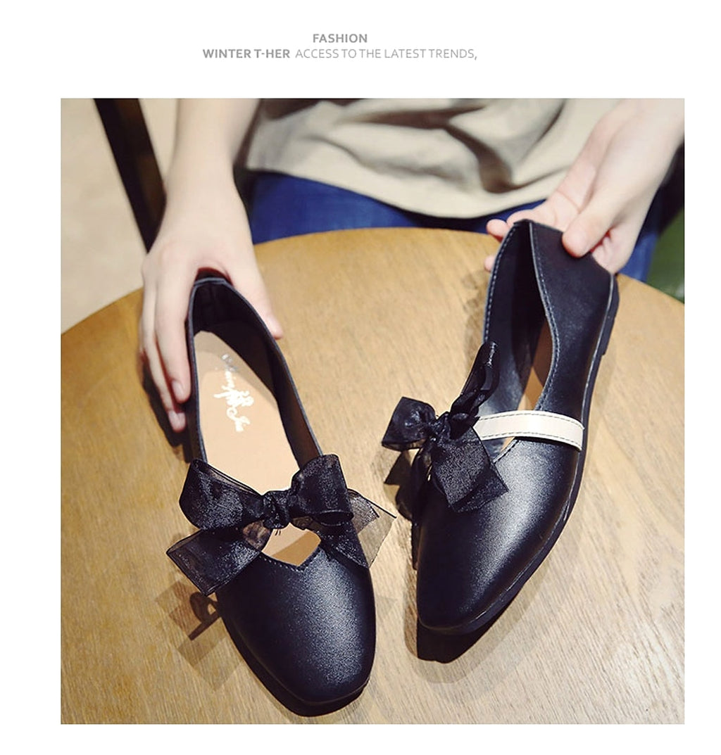 Zinia - Tie Flat Womens Shoes - enhanced image 9