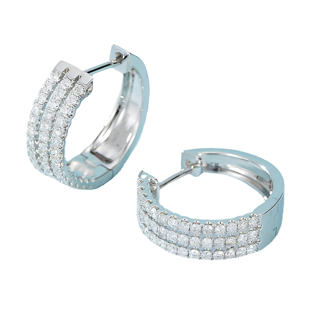 Eternal Elegance 18K Diamond Earrings in Platinum - enhanced image 10