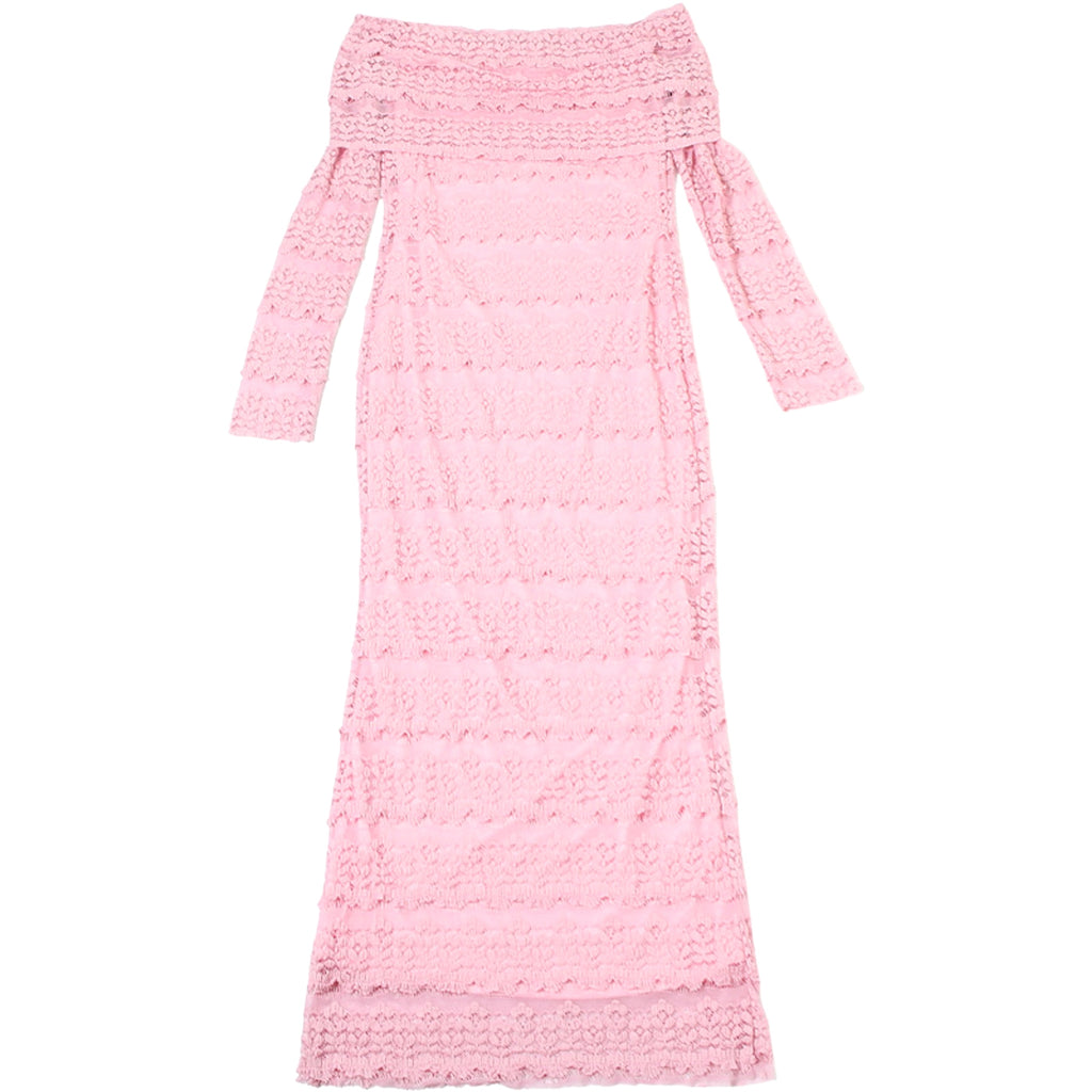 25 Edition – Elegant Off-Shoulder Lace Maxi Dress (Socialite Style) - enhanced image 10