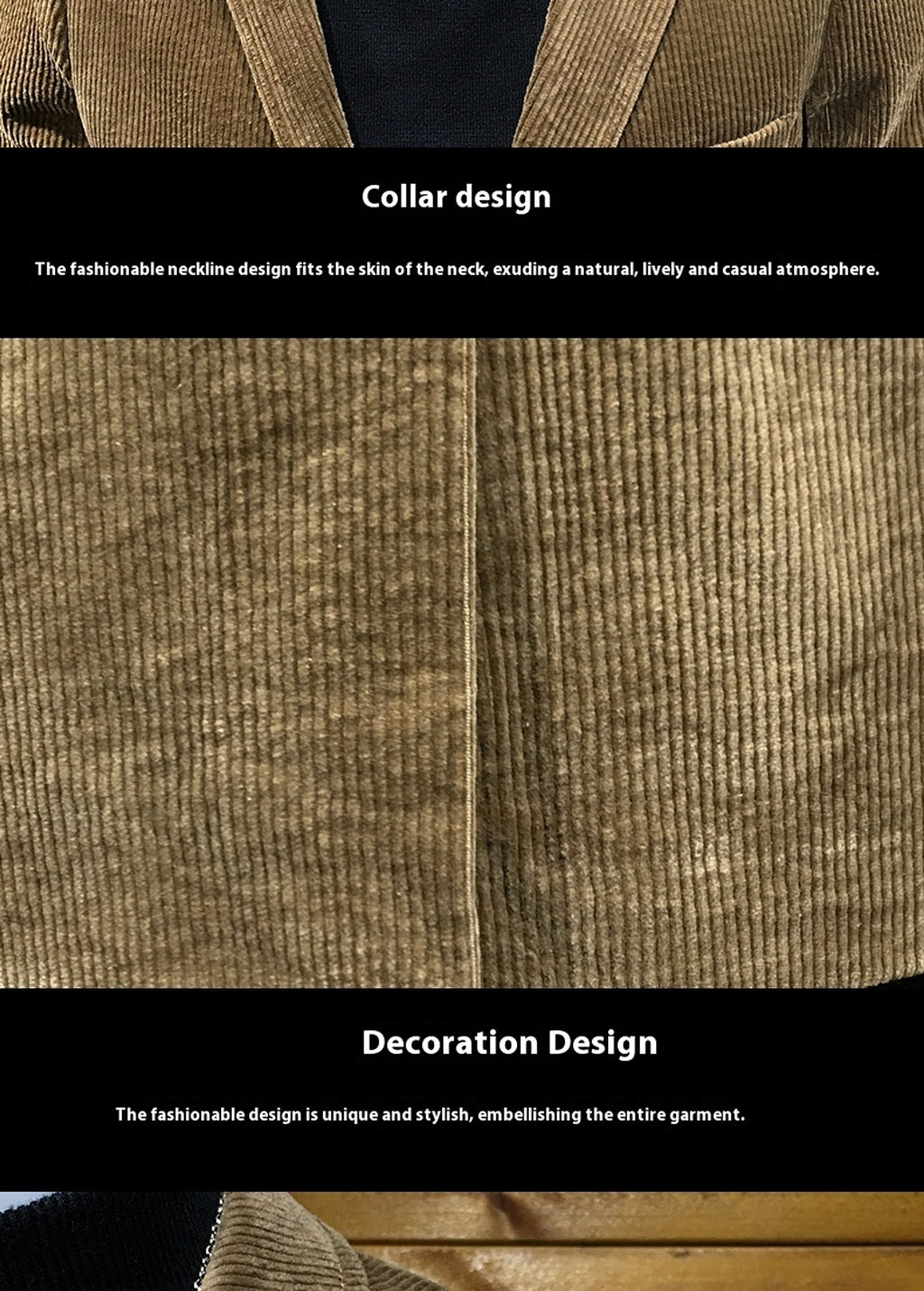 25 Edition – Men’s Slim Fit Corduroy Business Blazer - enhanced image 10