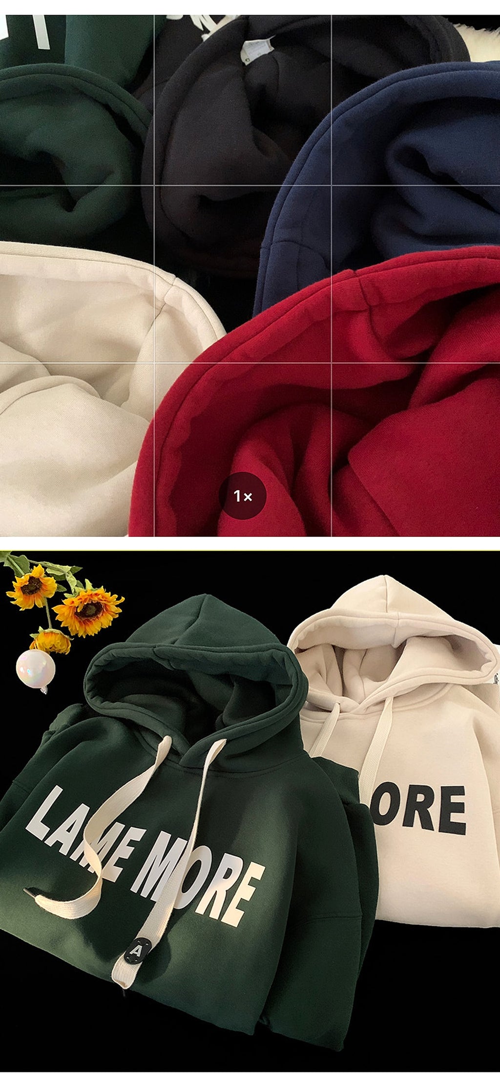 American-style Heavy Hooded Sweater Men's Fleece-lined Thickened - enhanced image 10