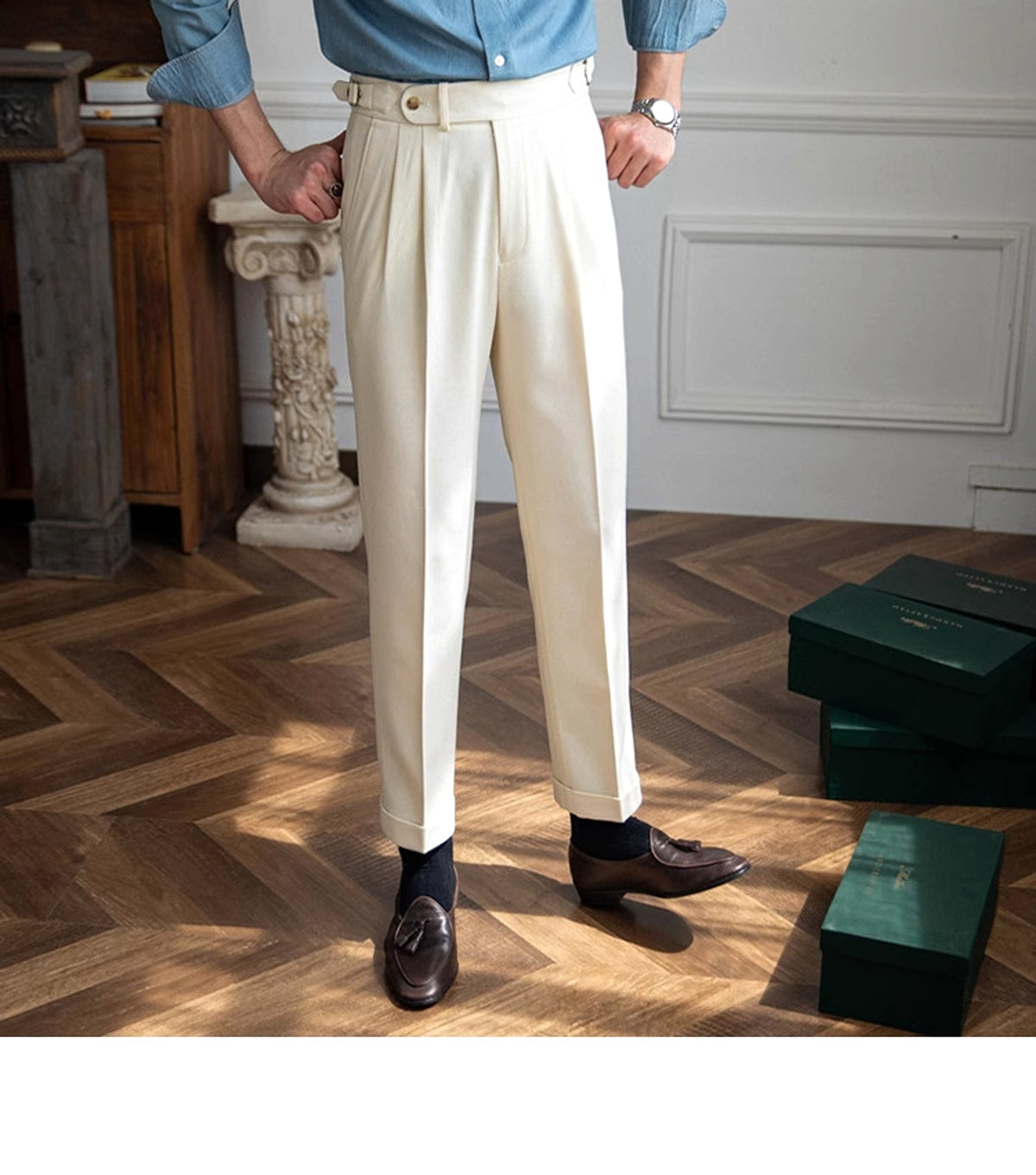 British Men Business Casual Pants - enhanced image 10