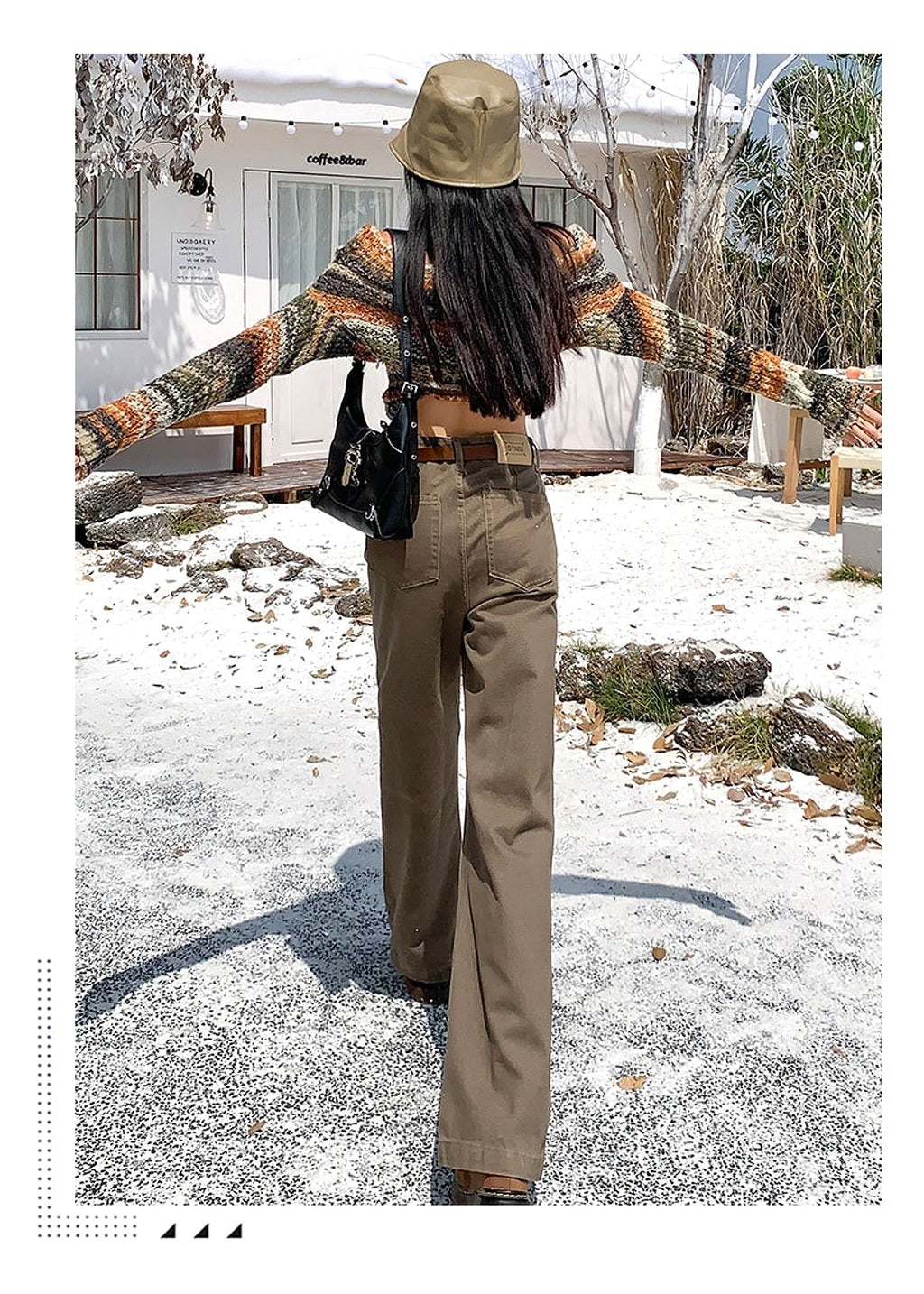 Brown High Waist Retro Jeans - enhanced image 10