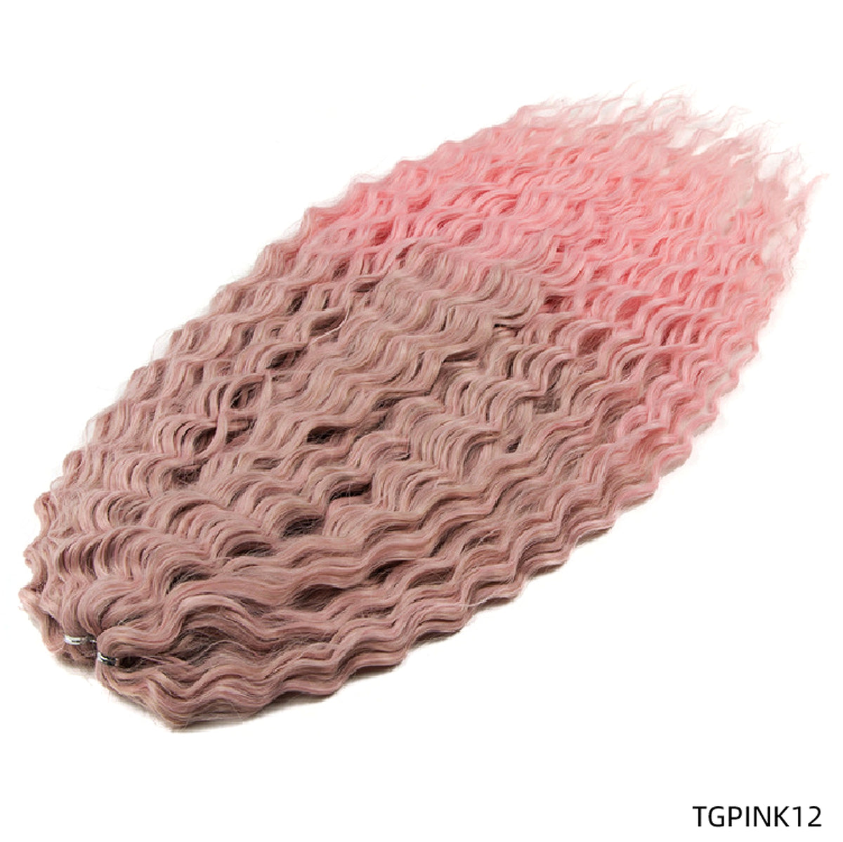 LuxeWave - Chemical Fiber Water Ripple Crochet Curls Hair Extensions - enhanced image 10