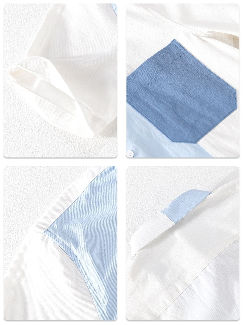 Contrast Color Pocket Short Sleeve DressShirt - enhanced image 10