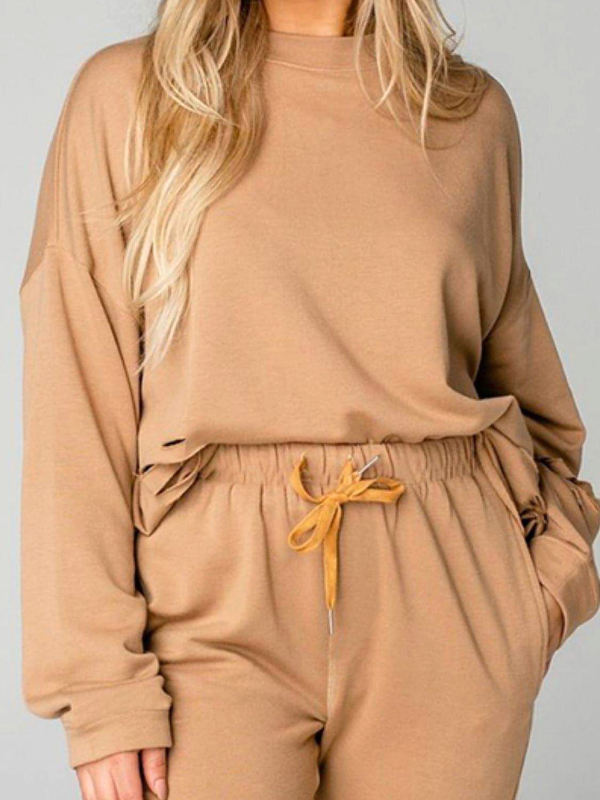 Distressed Sweatshirt and Joggers Set - enhanced image 10