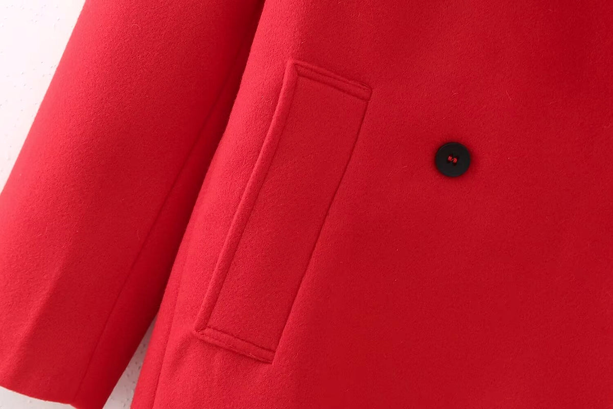 Double-Breasted Long Red Overcoat – Haute Edition 25 - enhanced image 10