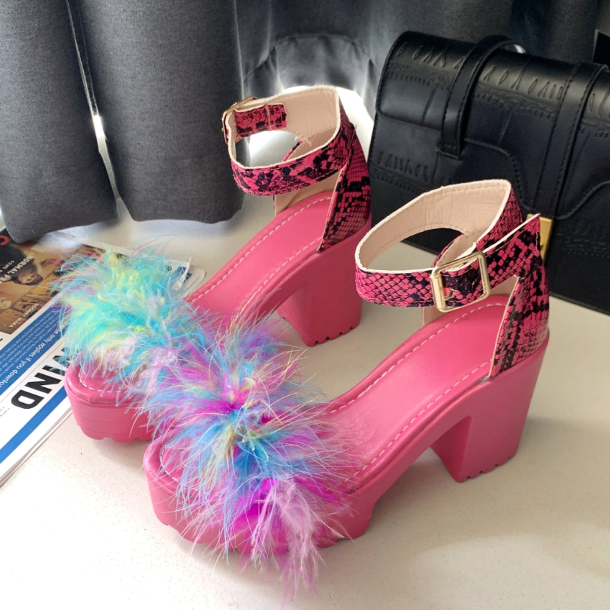 Fashion Plus Size Waterproof Platform High Heel Sandals Women Shoe - enhanced image 10