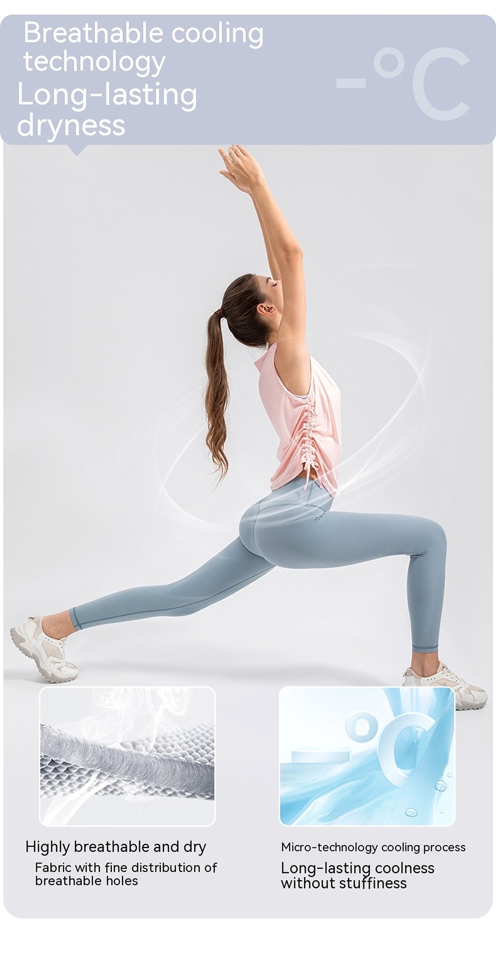 Fine Yarn Women's Summer Lightweight Breathable Yoga Vest - enhanced image 10