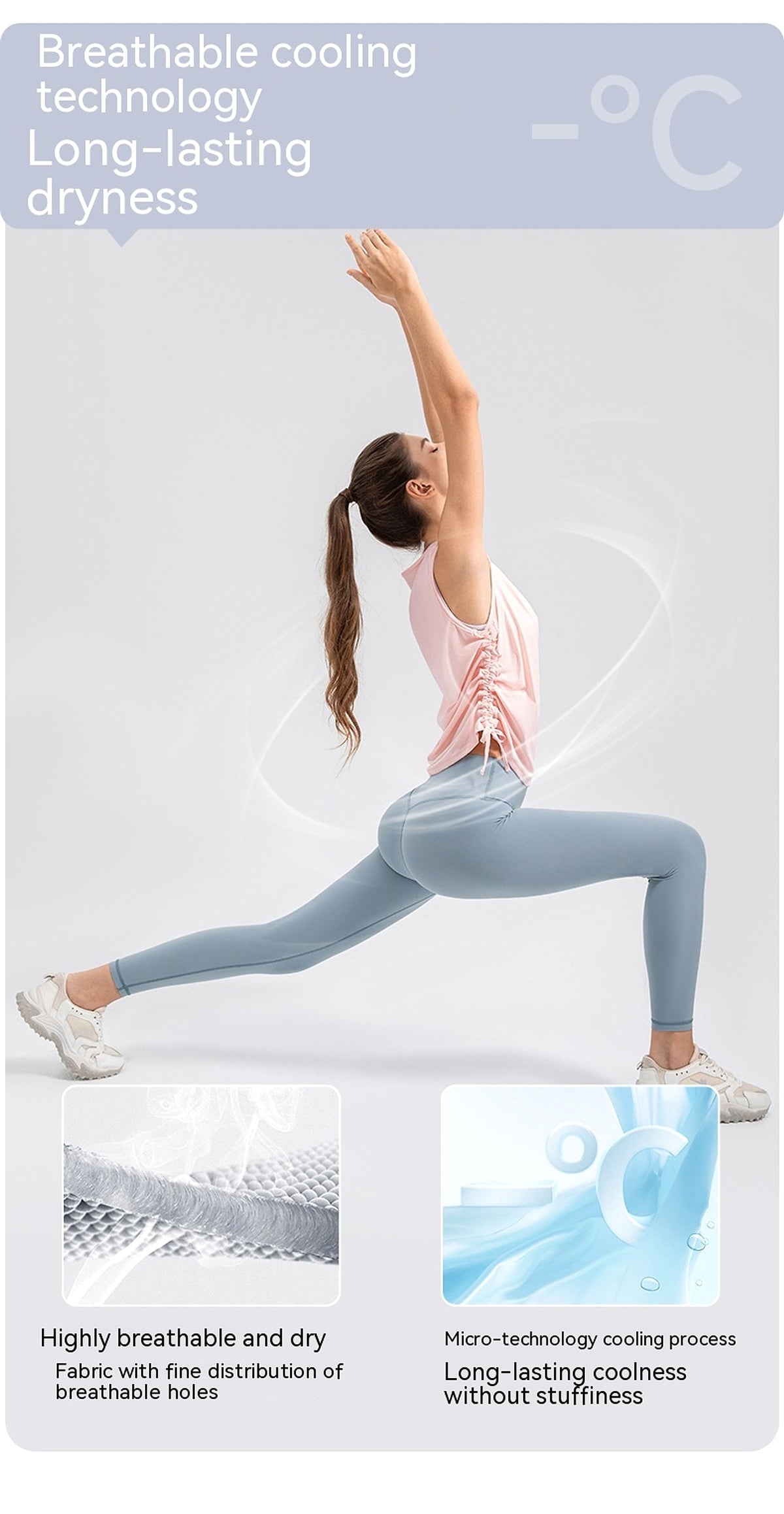Fine Yarn Women's Summer Lightweight Breathable Yoga Vest - enhanced image 10