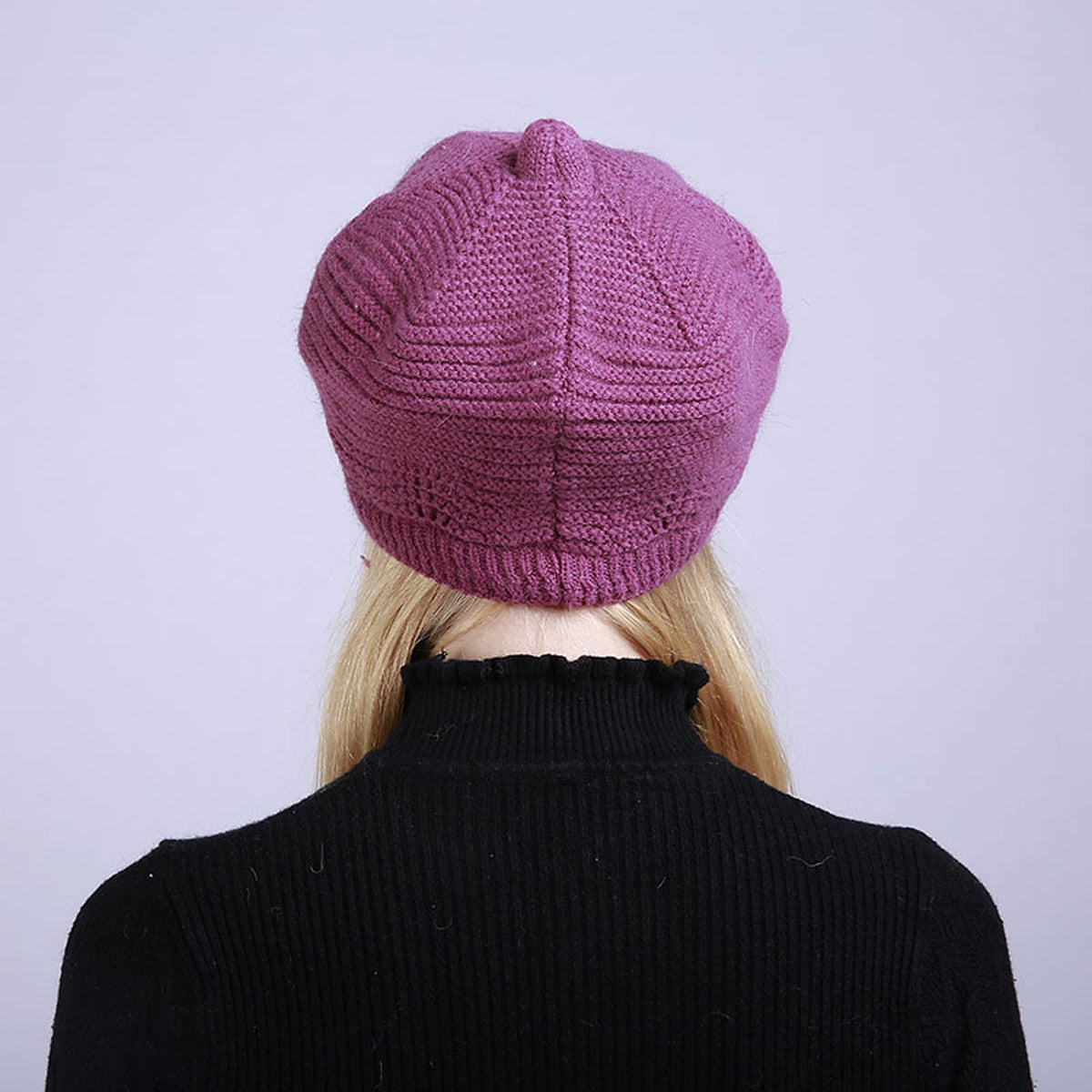 Fleece Fashion Warm Ladies Knitted Hat - enhanced image 10