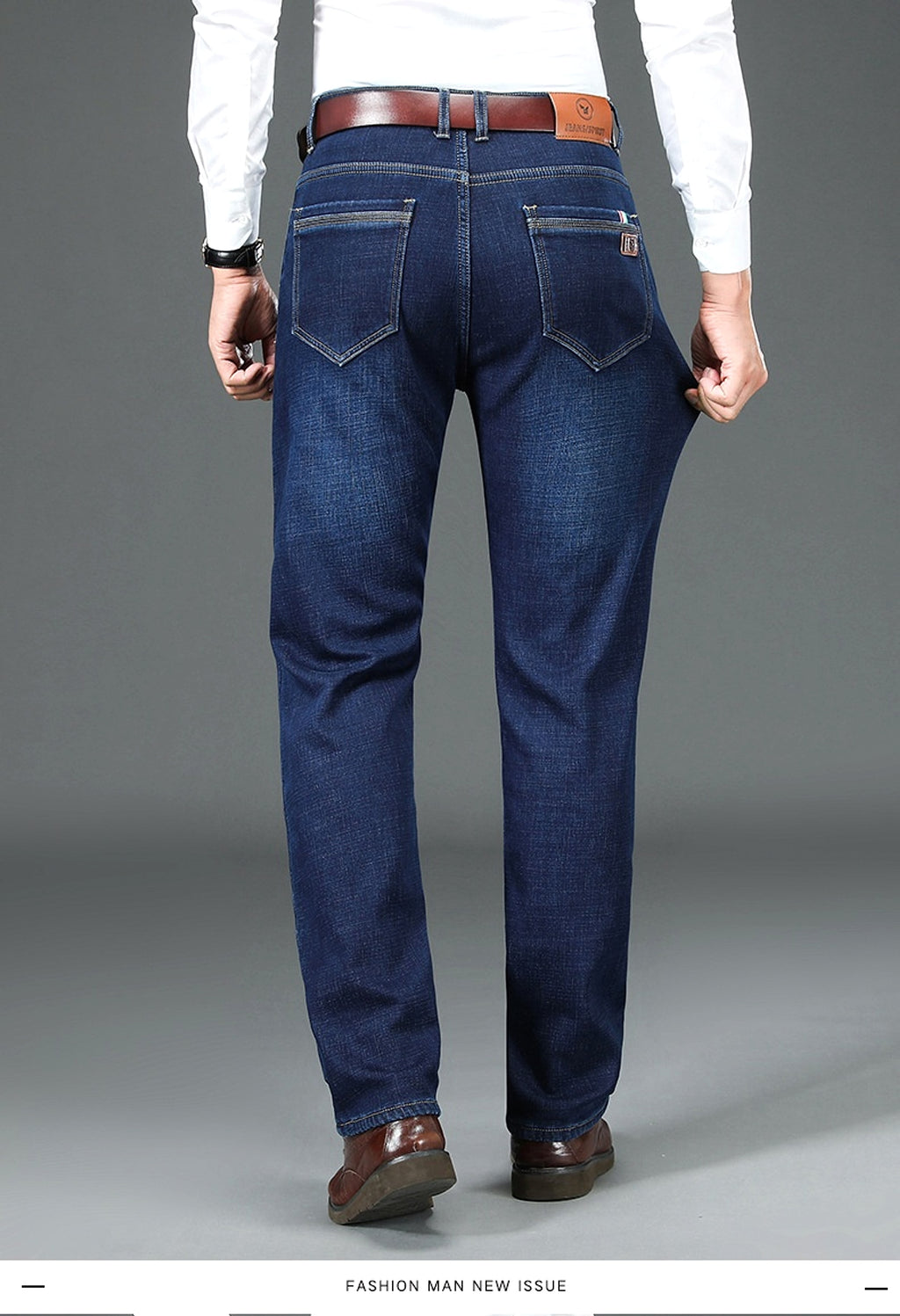 Fleece Lined Padded Warm Keeping Straight Jeans - enhanced image 10