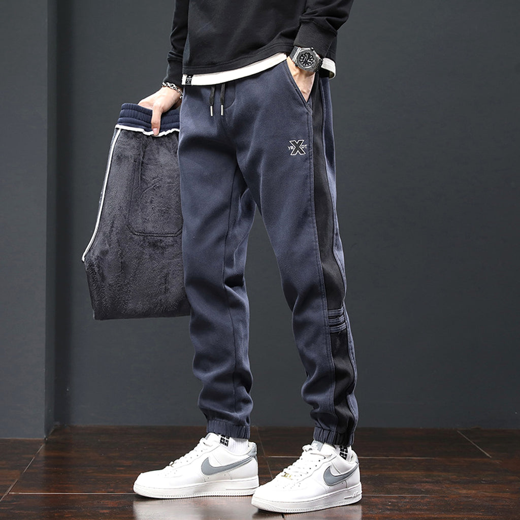 Fleece Lined Padded Warm Keeping Track  Loose Casual (Jeans & Pants) - enhanced image 10