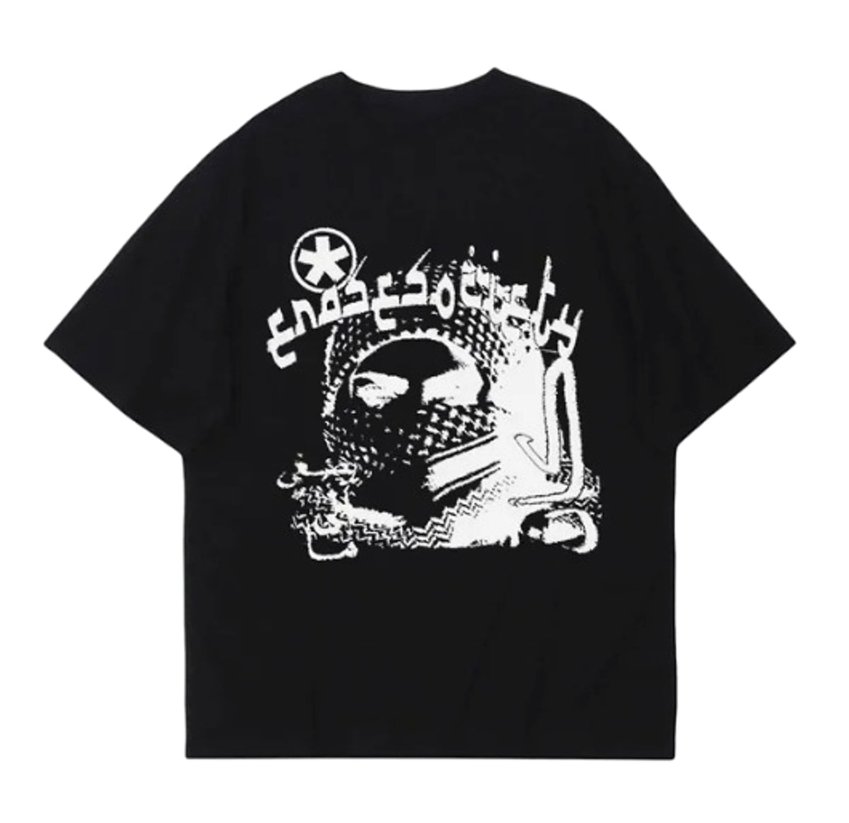 Hip Hop Loose Gothic Junk Pattern Printed T-shirt Men - enhanced image 10