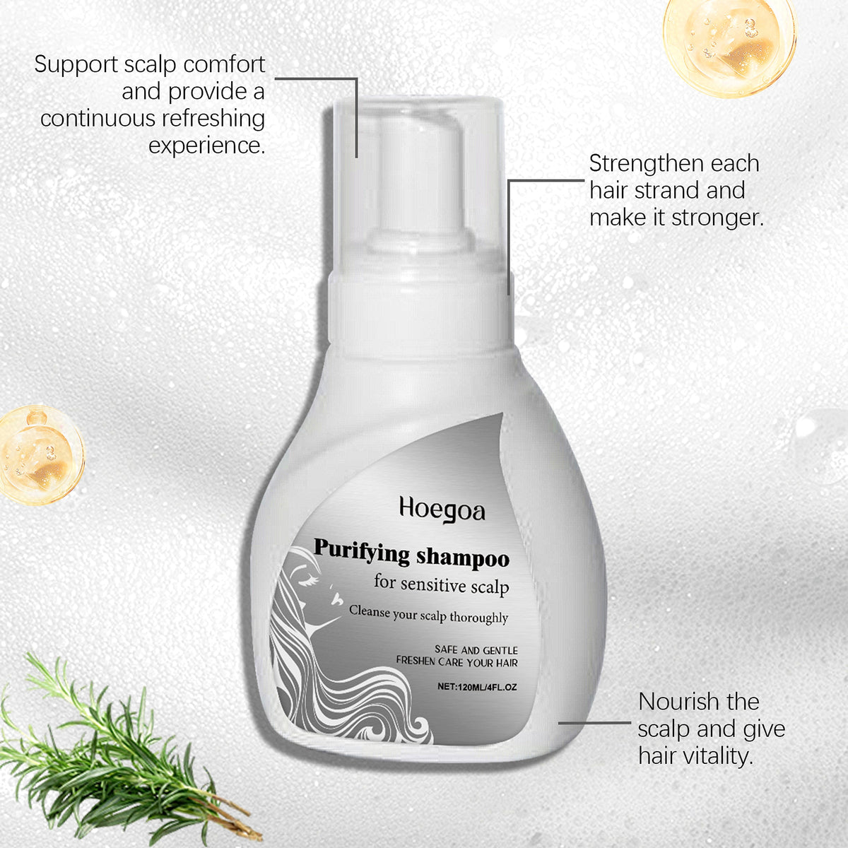 Hoegoa Chamomile Shampoo for Smooth & Shine | For Dry & Frizzy Hair - enhanced image 10