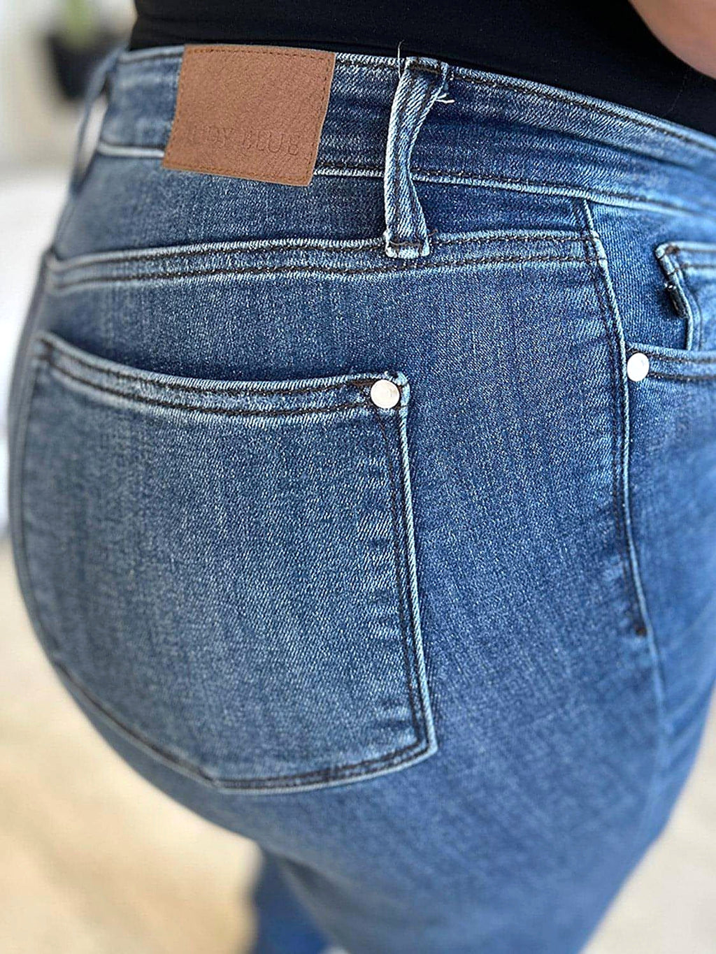 Judy Blue Full Size  High Waist Distressed Skinny Jeans - enhanced image 10