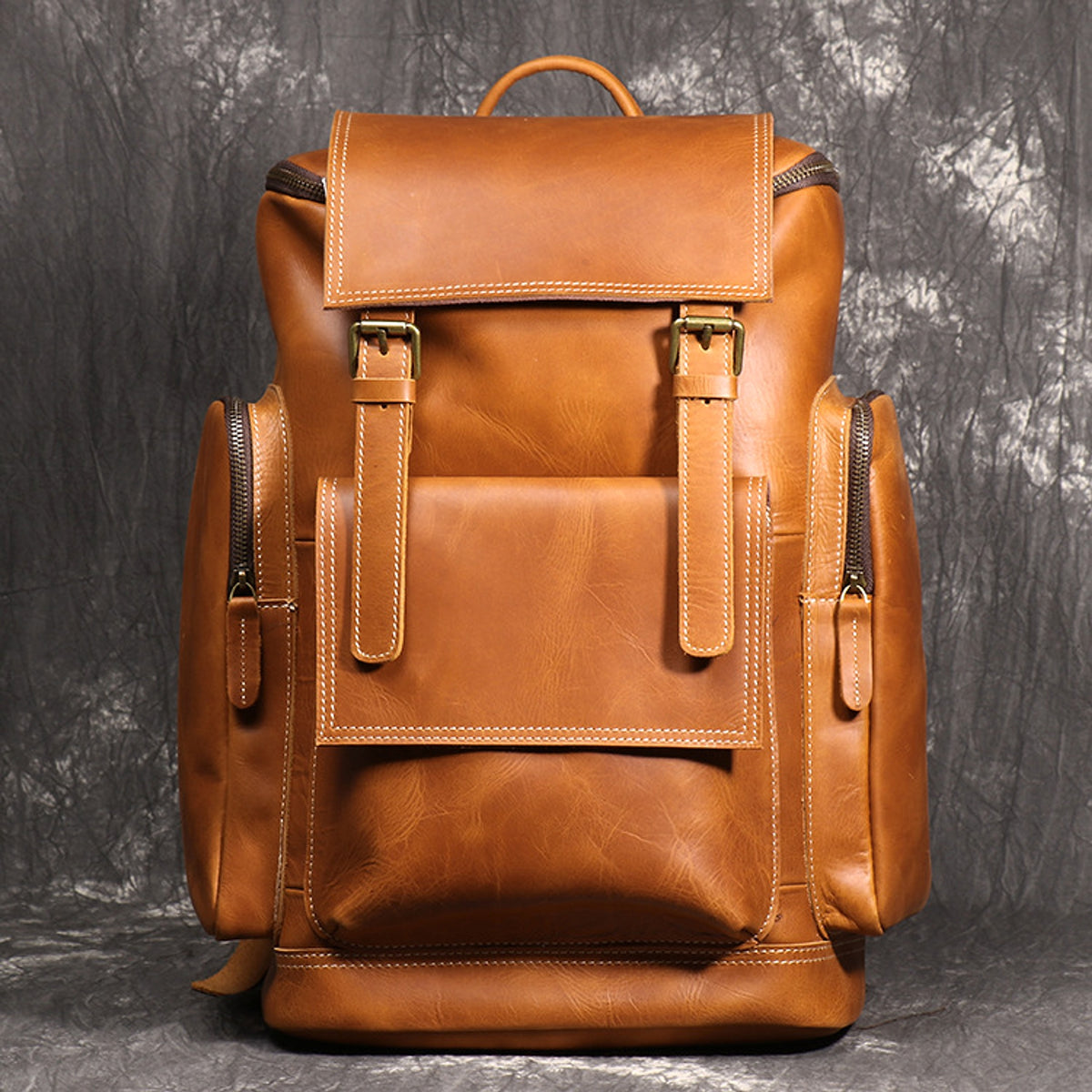 ALLFASHION™ – HeritageLeather Laptop Backpack - enhanced image 10