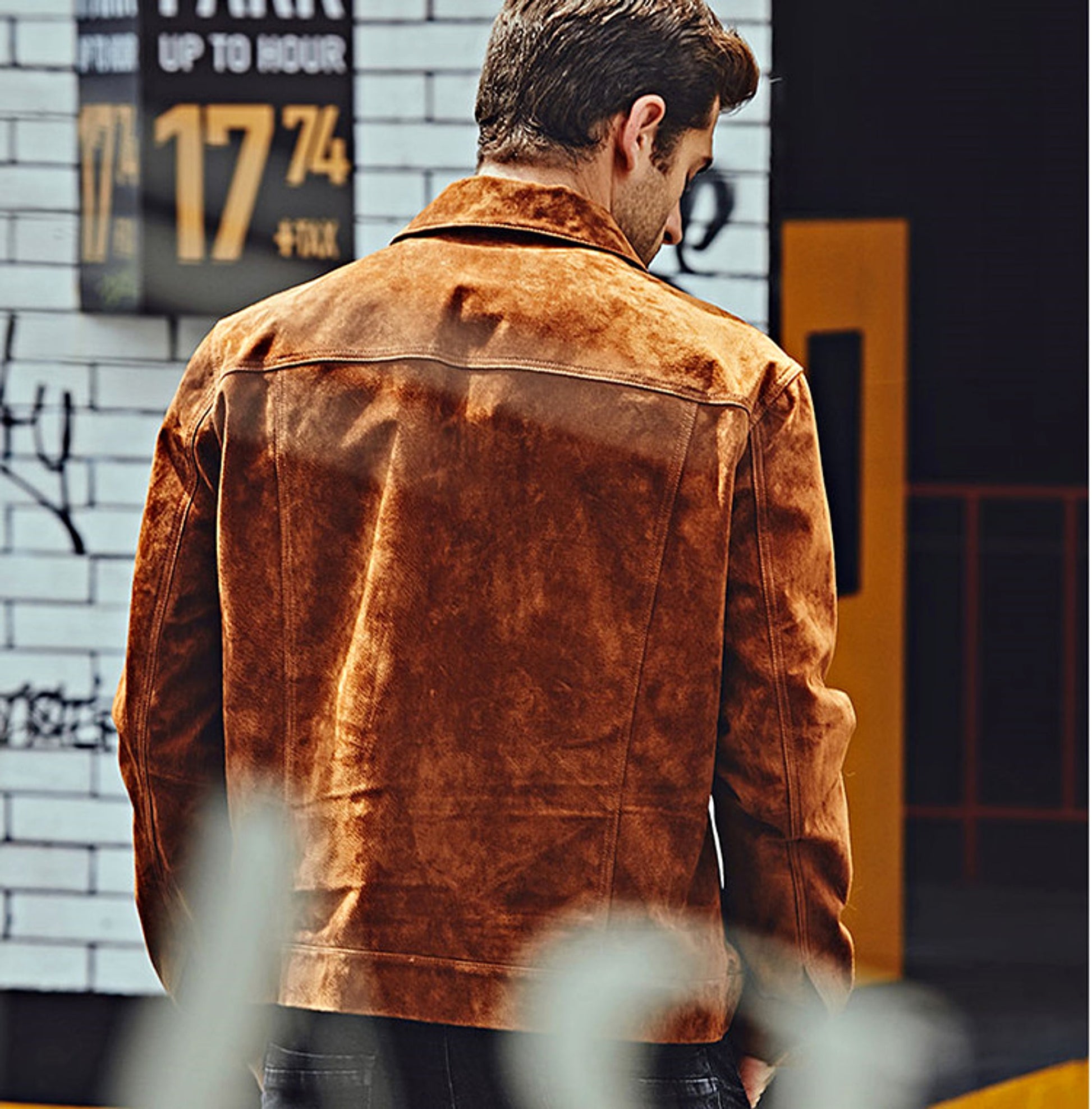 Leather Biker Jacket For Men American - enhanced image 10