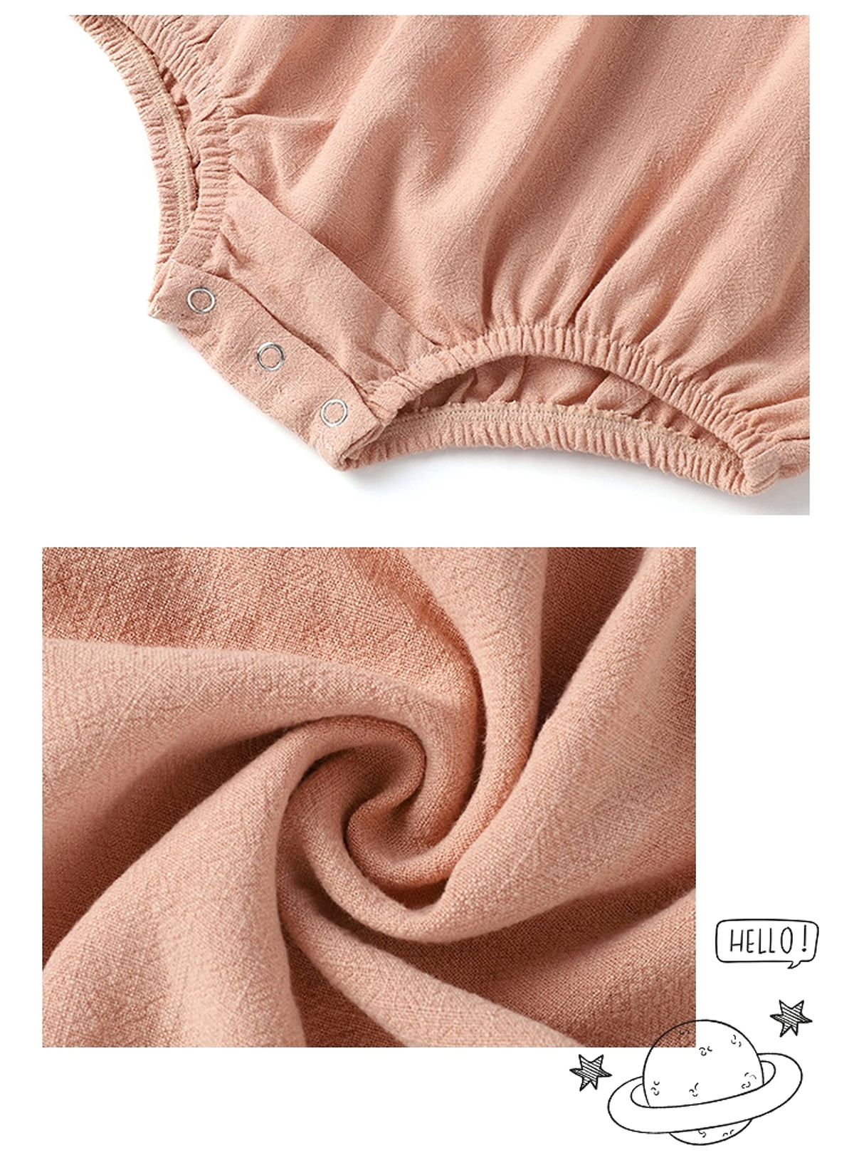 LinoNest™ – Linen Baby Romper with Soft Straps - enhanced image 10