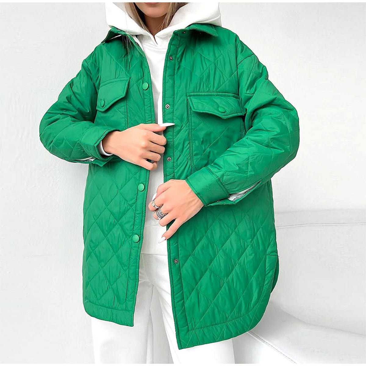 Long Breasted Lapel Cotton Jacket – 25 Edition - enhanced image 10