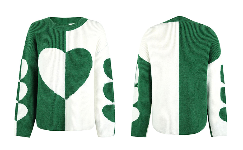 Long Sleeve Love Pattern Sweater Women - enhanced image 10