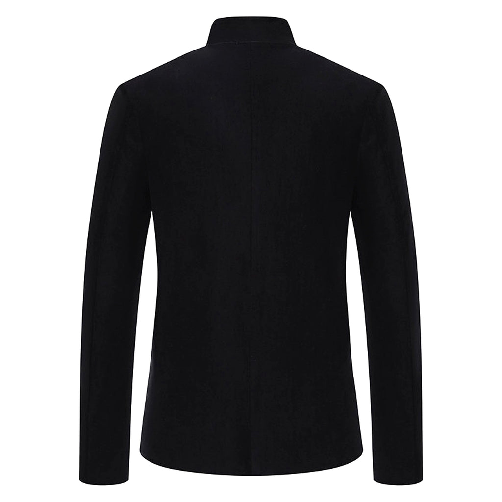 UrbanEdge™ – Color Stitching Mandarin Collar Blazer - enhanced image 10