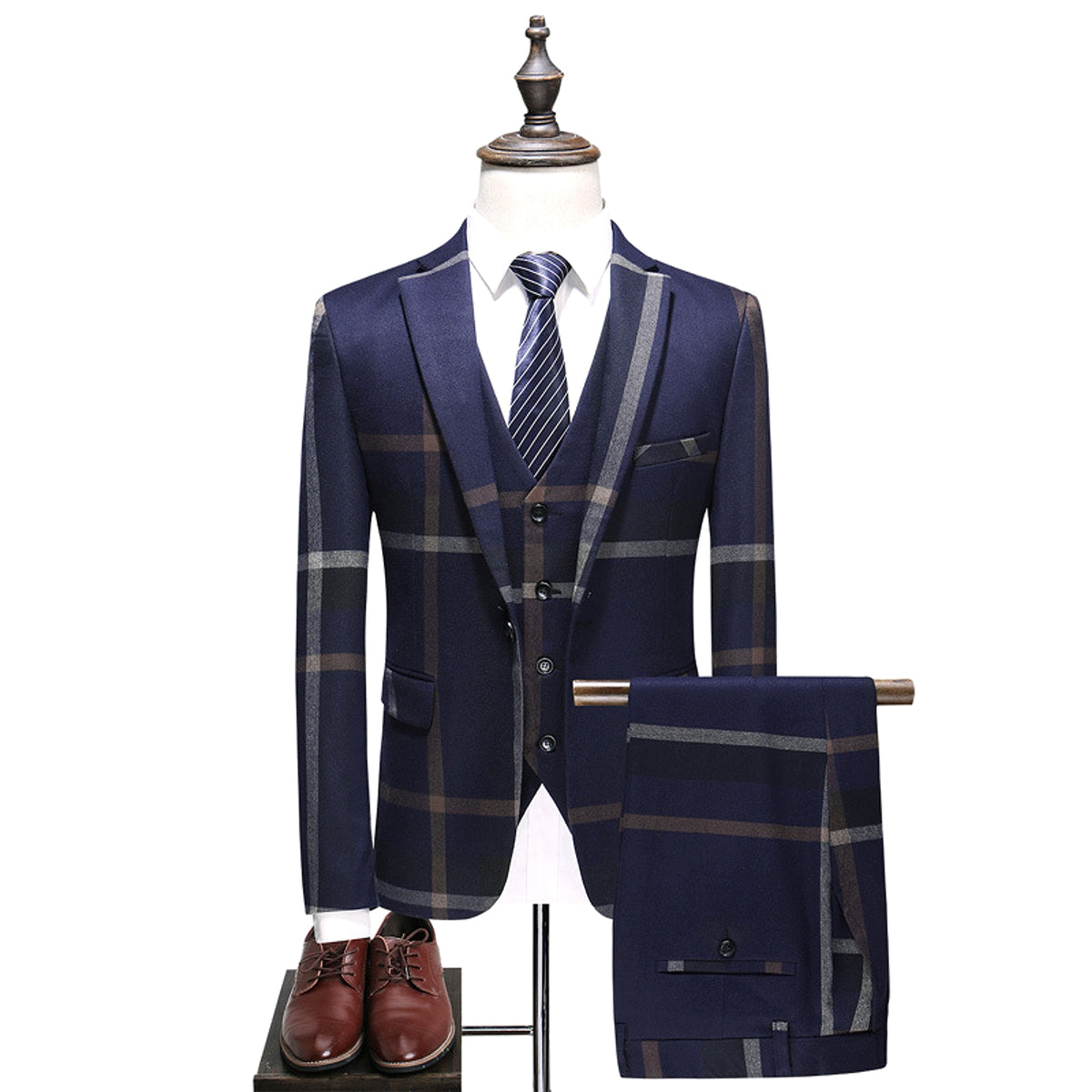 Sartorio™ – Men’s Slim 3-Piece Suit Set (Blazer + Vest + Pants) - enhanced image 10