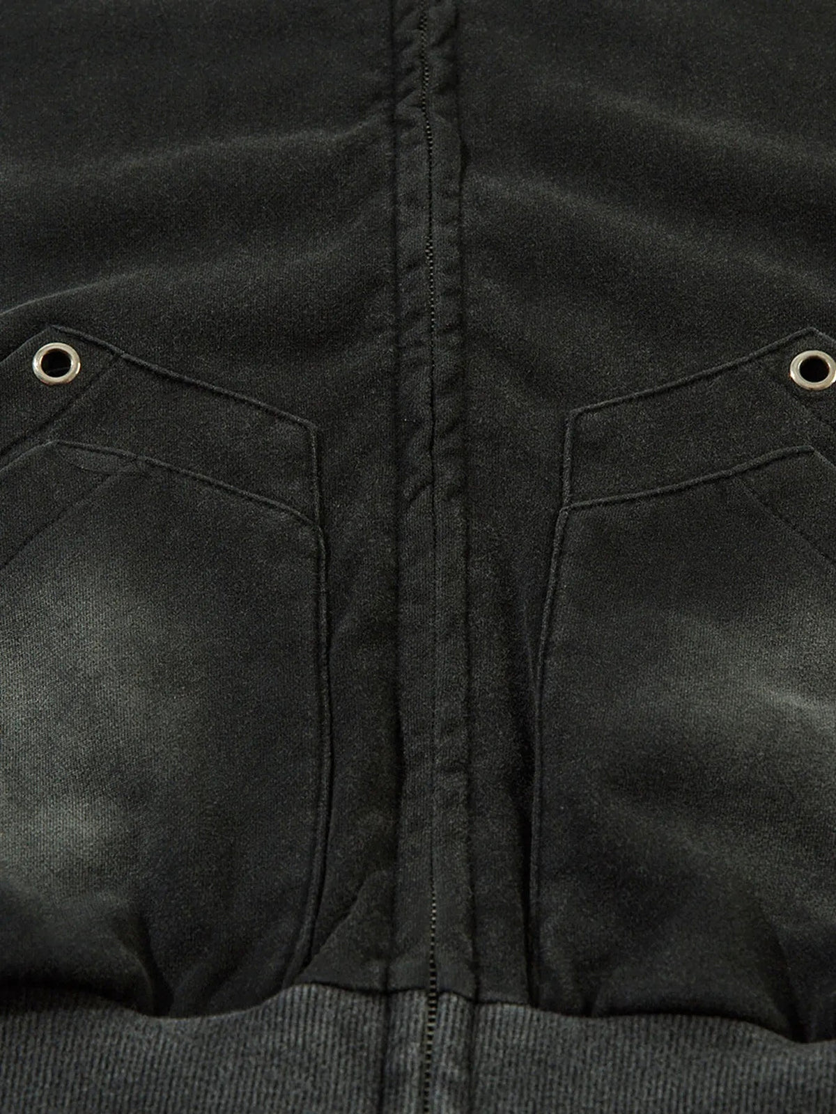 Men's Washed Zip-Up Oversized Hoodie - enhanced image 10