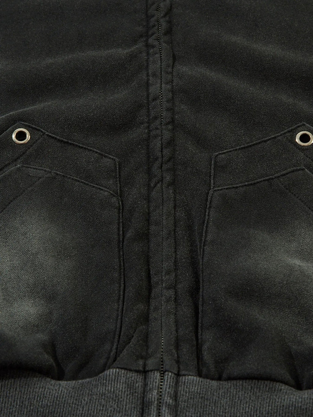 Men's Washed Zip-Up Oversized Hoodie - enhanced image 10