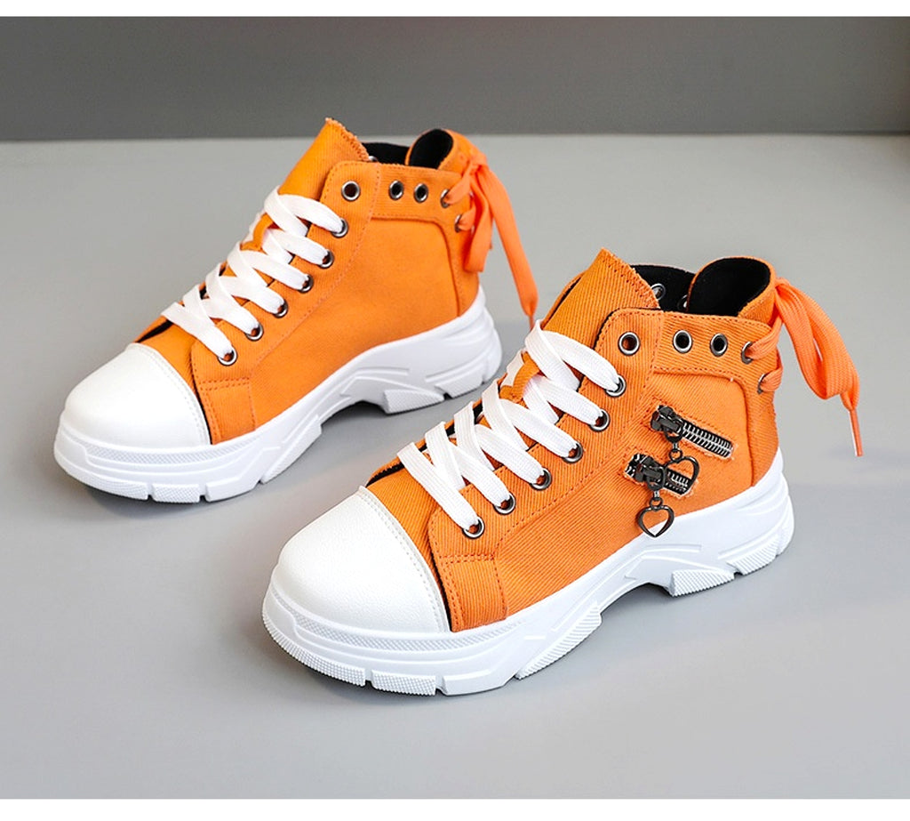 CanvasStep™ – Platform High-Top Sneakers with Zipper Details - enhanced image 10