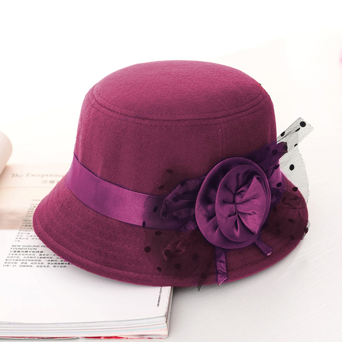 New Style Casual Ladies Big Brim Woolen Hat - enhanced image 10