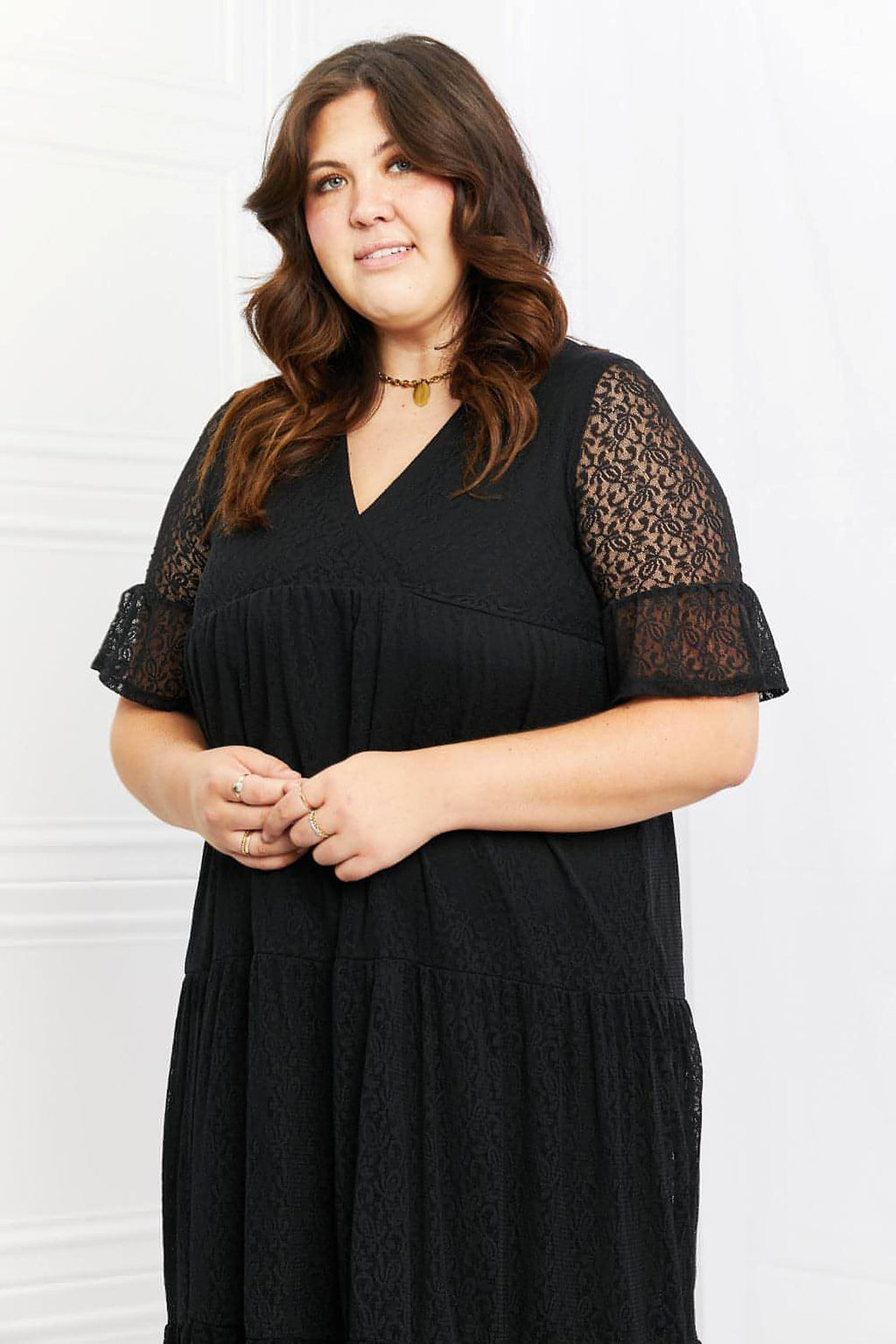 P & Rose Lovely Lace Full Size Tiered Dress - enhanced image 10