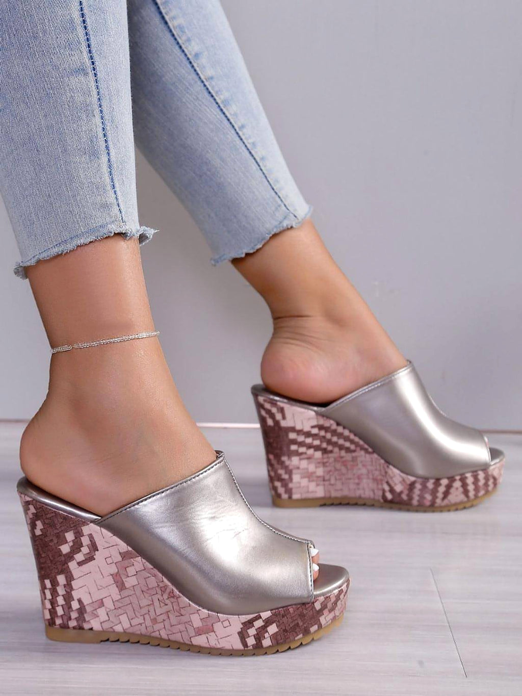 PU Leather High Heel Sandals - enhanced image 10