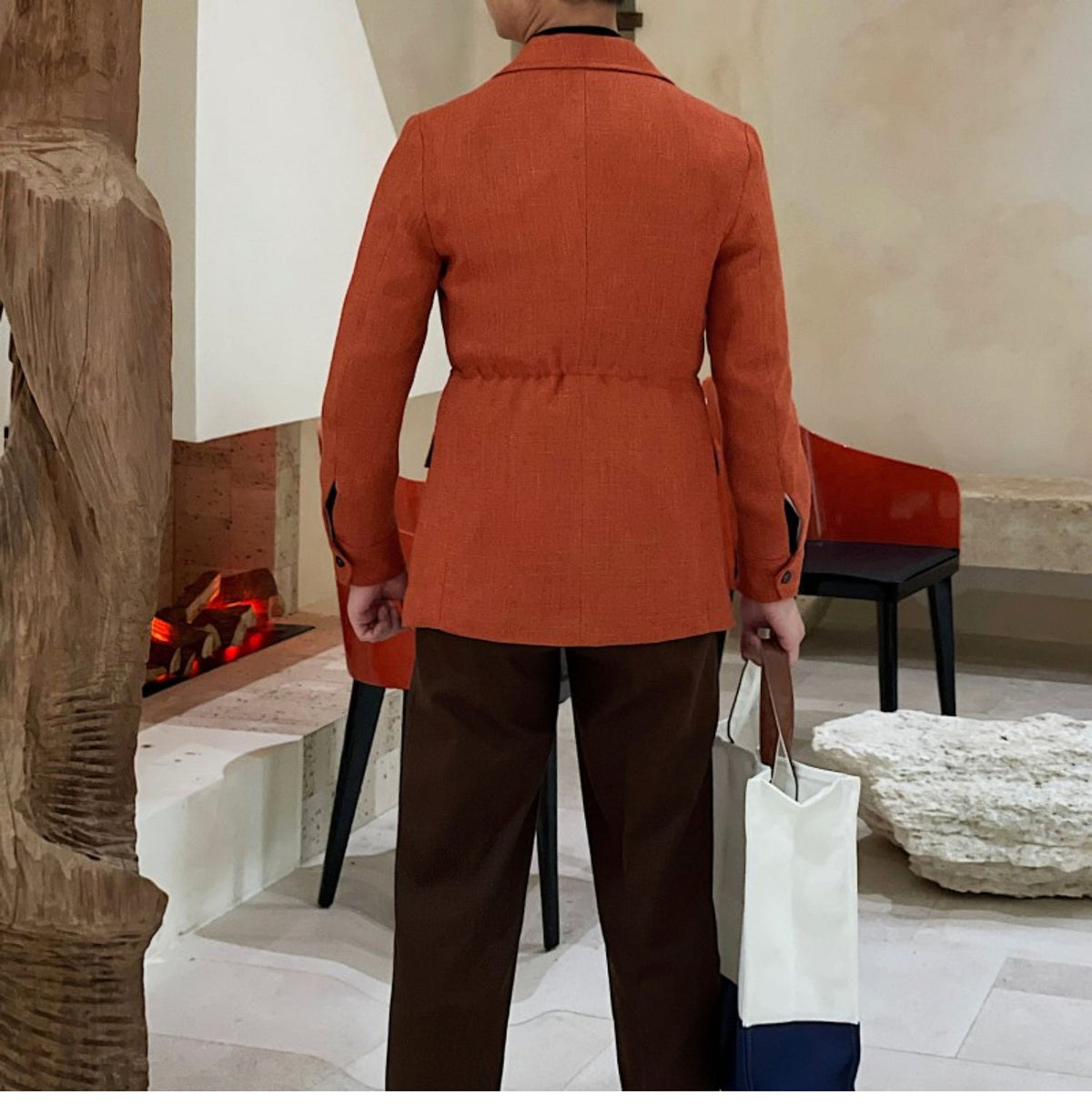 CinchForme™ – Retro Waist-Cinched Casual Suit Jacket - enhanced image 10