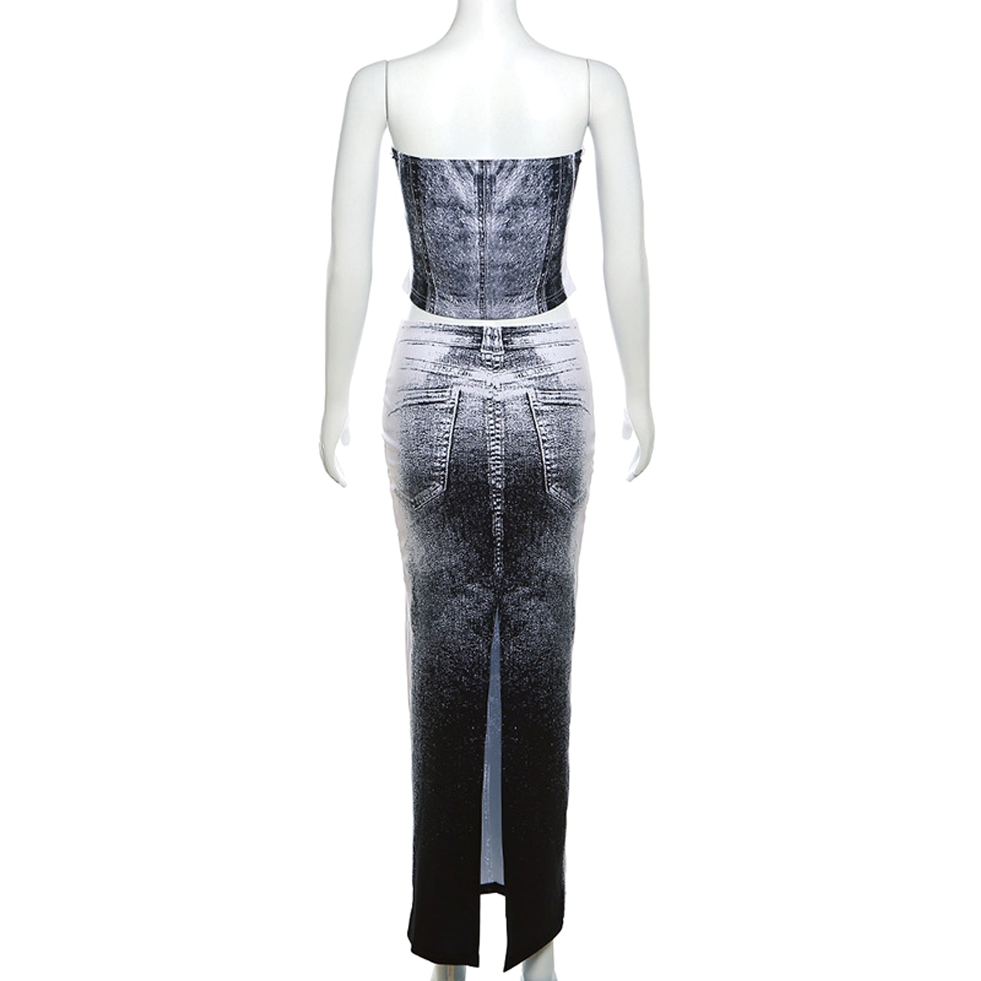 Slim-fit Sheath Split Skirt - enhanced image 10